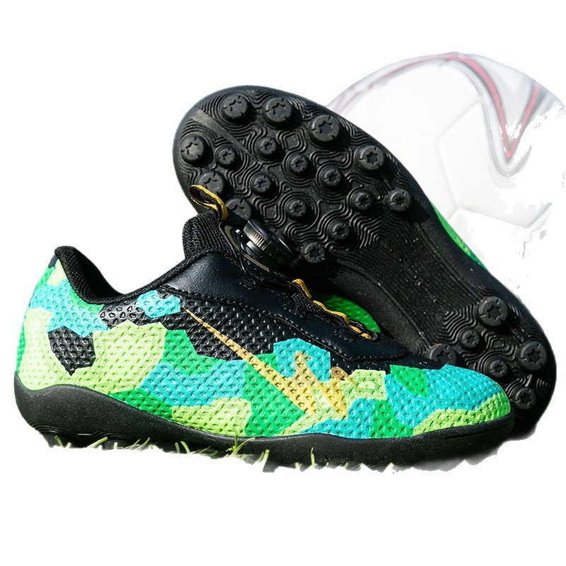 Încălțăminte de fotbal pentru copii, fără șireturi, anti-derapare, rezistentă la uzură, PU partea superioară
