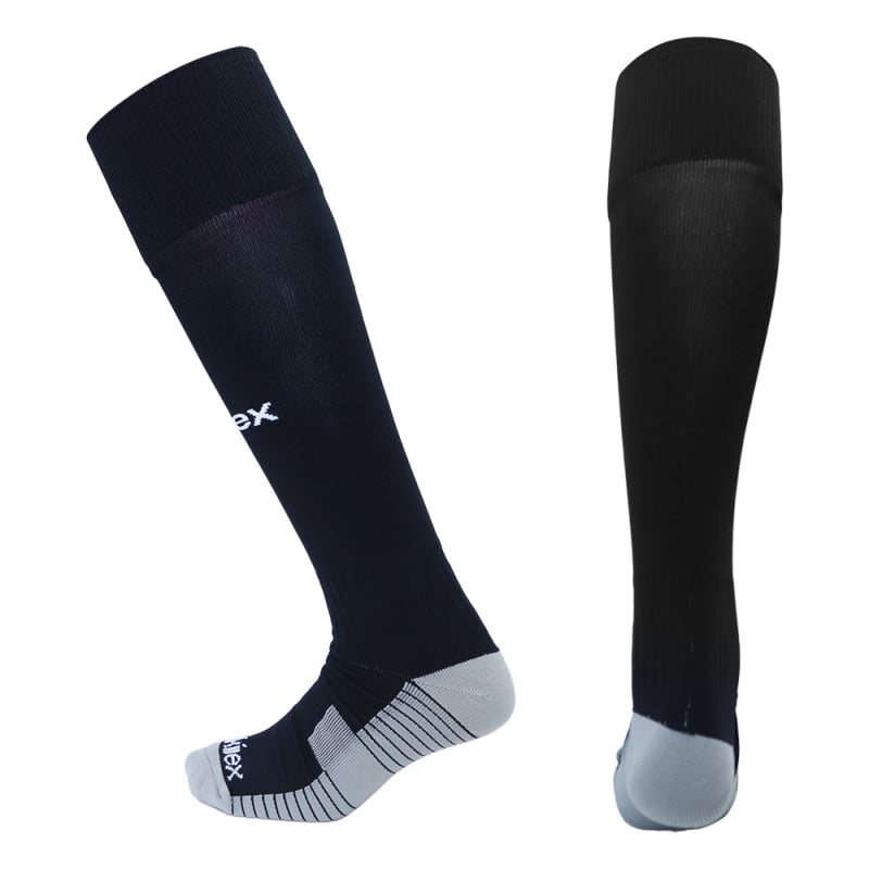 Akilex férfi futballzokni térd fölé, törölköző-aljjal, csúszásmentes, izzadságot elvezető, professzionális edzéshez; 80% nylon, 15% elasztán, 5% poliészter