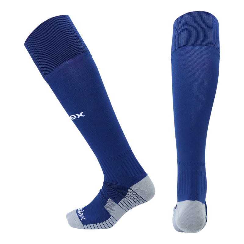 Akilex férfi futballzokni térd fölé, törölköző-aljjal, csúszásmentes, izzadságot elvezető, professzionális edzéshez; 80% nylon, 15% elasztán, 5% poliészter