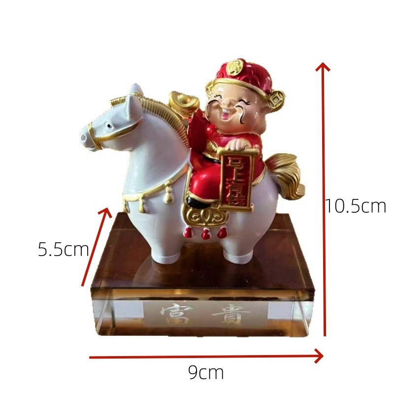 Χειροποίητη διακοσμητική φιγούρα από ρητίνη, Νέος Κινέζικος Στυλ, καρτούν мотив, κατάλληλη για σπίτι, γραφείο και αυτοκίνητο – Ziyang