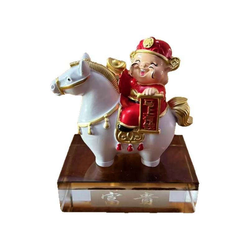 Χειροποίητη διακοσμητική φιγούρα από ρητίνη, Νέος Κινέζικος Στυλ, καρτούν мотив, κατάλληλη για σπίτι, γραφείο και αυτοκίνητο – Ziyang