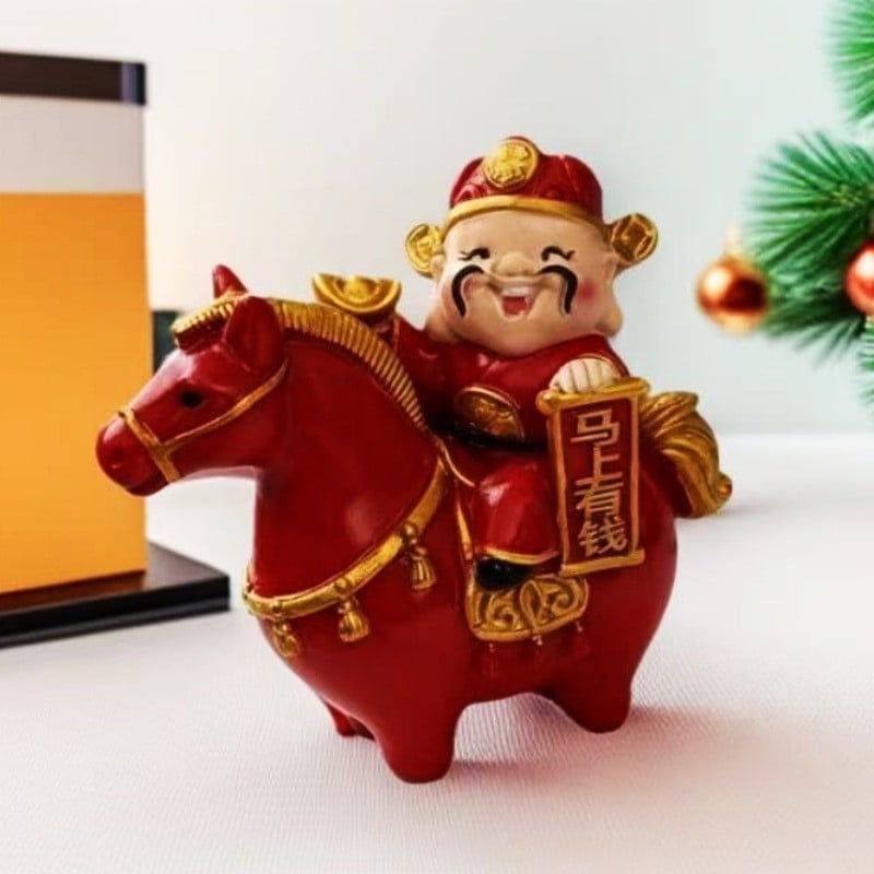 Χειροποίητη διακοσμητική φιγούρα από ρητίνη, Νέος Κινέζικος Στυλ, καρτούν мотив, κατάλληλη για σπίτι, γραφείο και αυτοκίνητο – Ziyang