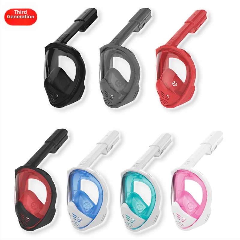 Silikónová maska na potápanie s plne suchým systémom, skladacia maska na šnorchlovanie pre voľné potápanie