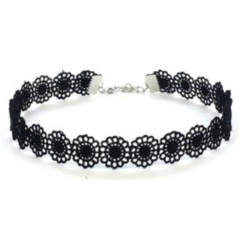 Колие с флорална форма, клавикална верига, ретро стил