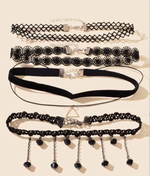 Колие с флорална форма, клавикална верига, ретро стил