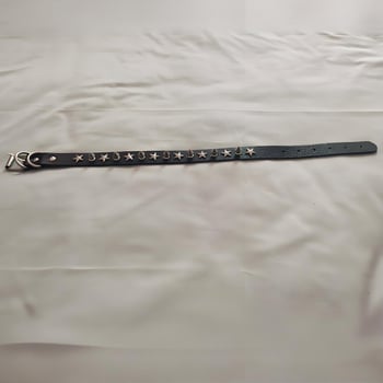 Чокър с геометричен дизайн, пънк стил, смесени материали, висулка от сплав, регулярна верига