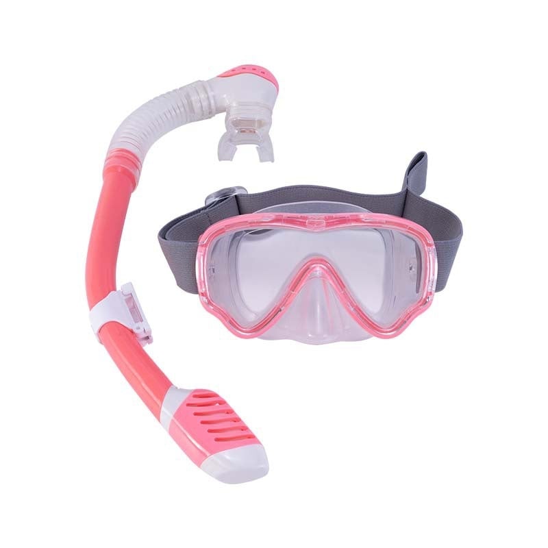 Σετ μάσκας κατάδυσης και αναπνευστήρα για παιδιά, φακοί από tempered glass, σιλικόνινη στεγανοποίηση, πλαίσιο από PC