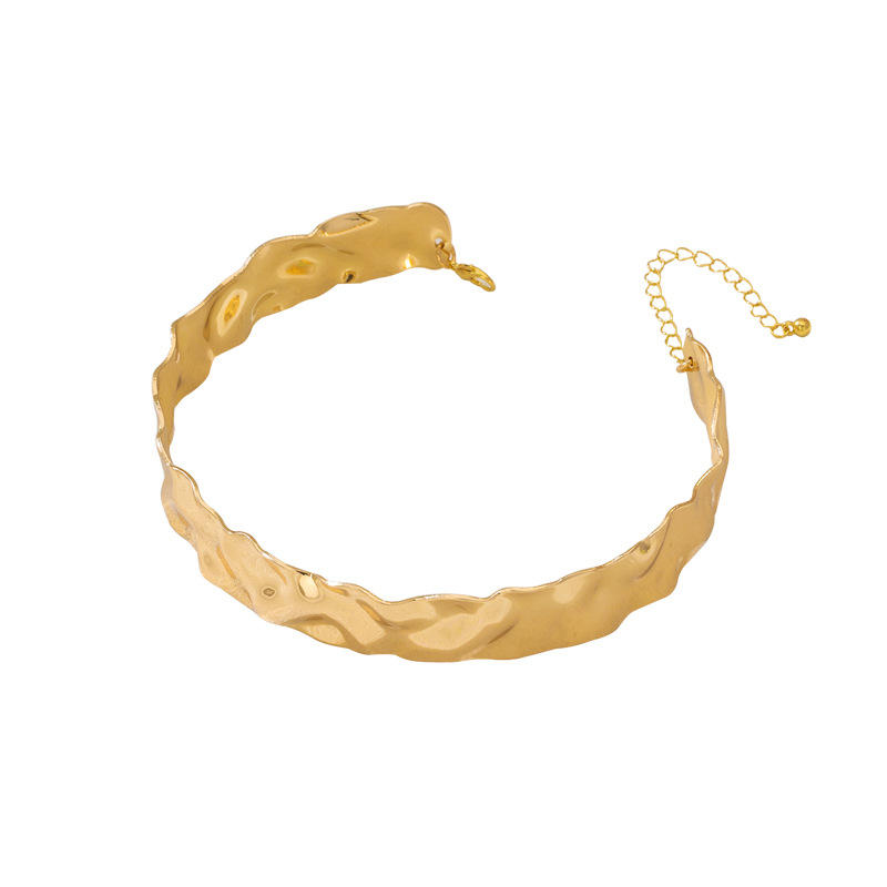 Nakit od željeza s elektroplatiranim premazom, geometrijski oblik, stil hladnog vjetra, težina 42,8 g