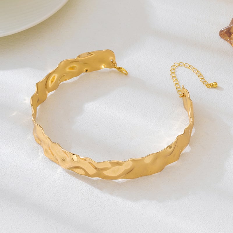 Nakit od željeza s elektroplatiranim premazom, geometrijski oblik, stil hladnog vjetra, težina 42,8 g