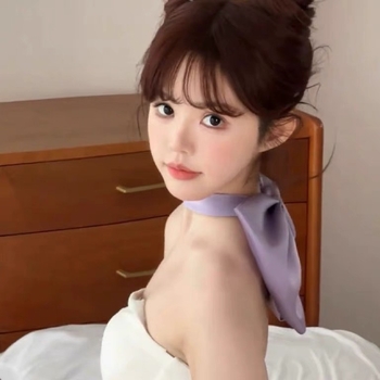 Колие от плат за шия с панделка и O-верига, корейски стил, еднослойно, свежо и сладко