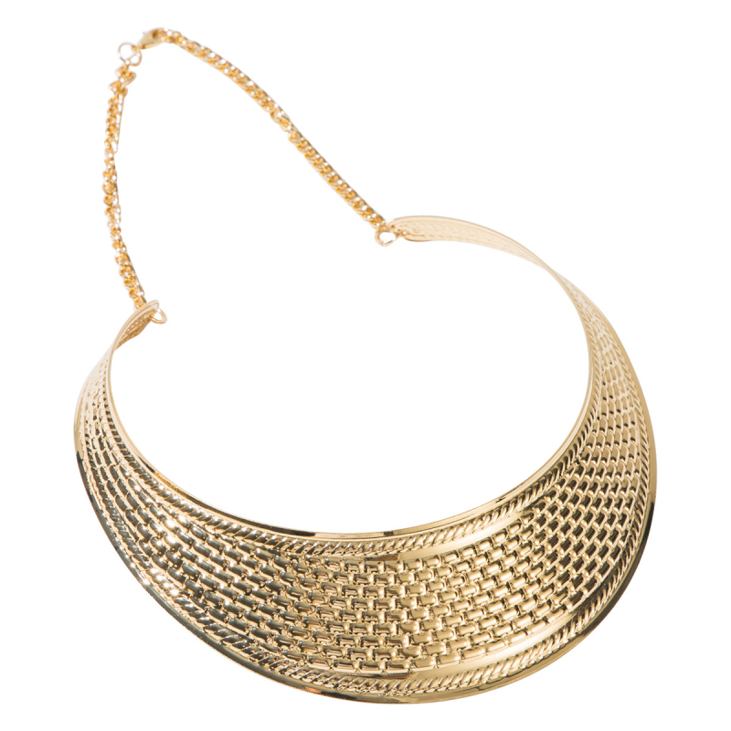 Ogrlica od legure s Rhinestone privjeskom, klavikularni lanac, dijamantna obrada, težina 36 g