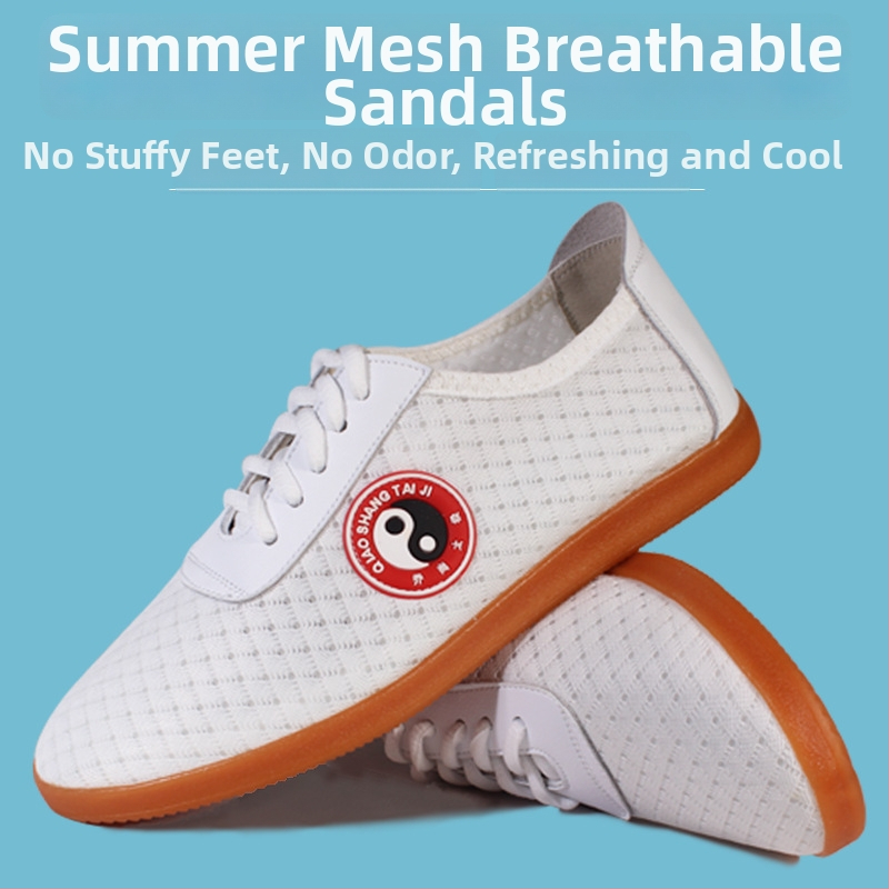 Tai Chi topánky – priedušný sieťový horný diel, protišmyková podrážka, vstrebávanie potu – Dospelí, Unisex, vnútorné fitnes topánky