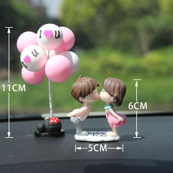 Θήκη αρωματιστή αυτοκινήτου από ρητίνη, γλυκό ρομαντικό στυλ, σχέδιο ζευγαριού καρτούν, αρωματοθεραπεία, μάρκα Purple Yuchen Lan