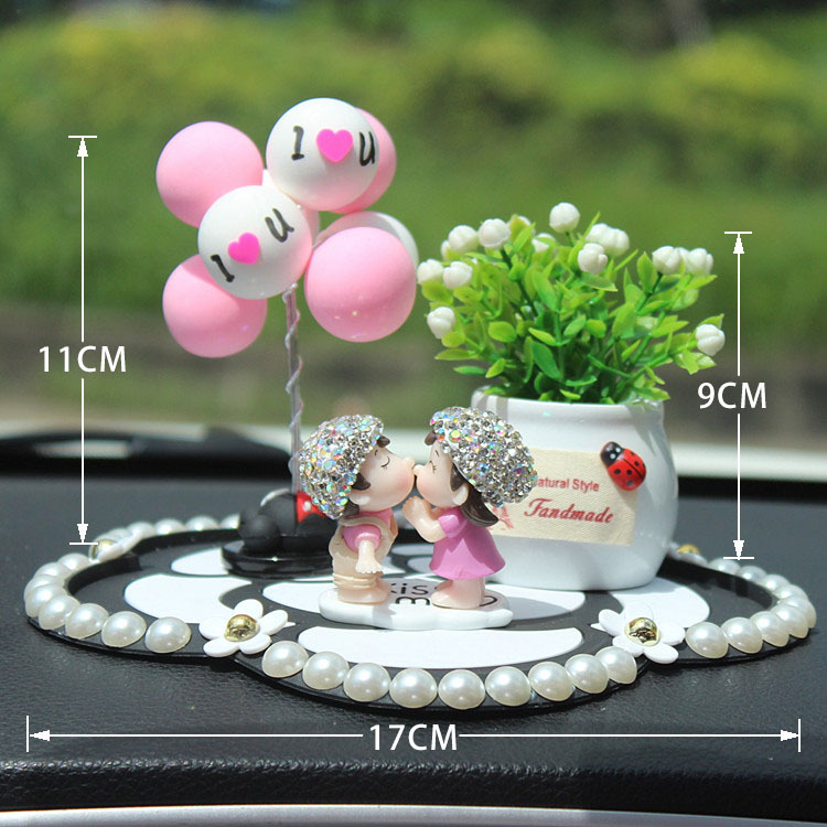 Θήκη αρωματιστή αυτοκινήτου από ρητίνη, γλυκό ρομαντικό στυλ, σχέδιο ζευγαριού καρτούν, αρωματοθεραπεία, μάρκα Purple Yuchen Lan