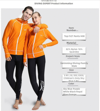 Unisex nylonový rash guard s dlhým rukávom, kapucňou a zipsom spredu - UV ochrana, rýchle schnutie, na potápanie a plávanie