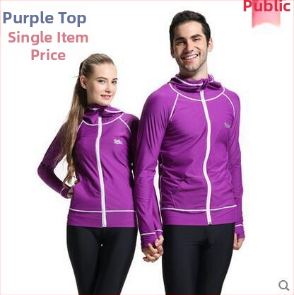 Unisex nylonový rash guard s dlhým rukávom, kapucňou a zipsom spredu - UV ochrana, rýchle schnutie, na potápanie a plávanie