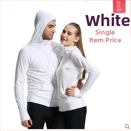 Unisex nylonový rash guard s dlhým rukávom, kapucňou a zipsom spredu - UV ochrana, rýchle schnutie, na potápanie a plávanie