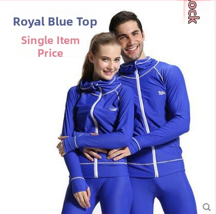 Unisex nylonový rash guard s dlhým rukávom, kapucňou a zipsom spredu - UV ochrana, rýchle schnutie, na potápanie a plávanie