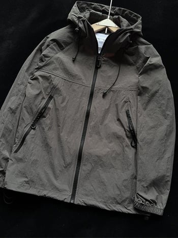 Τζάκετ με UPF50+ προστασία από τον ήλιο, με κουκούλα, χαλαρή γραμμή, πλαϊνές τσέπες και φερμουάρ