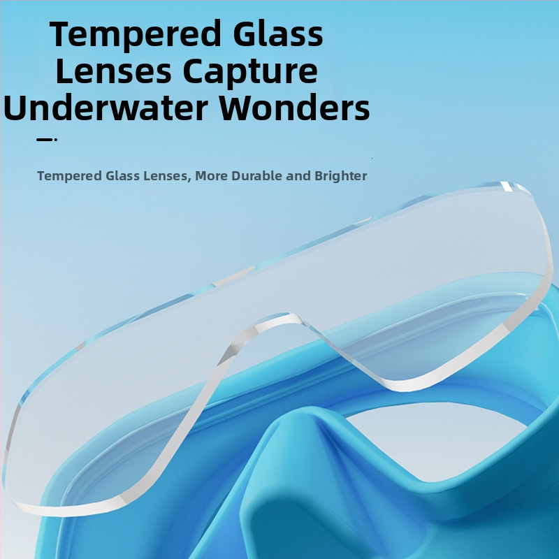 Maska na šnorchlovanie s bezrámovou konštrukciou, potravinársky silikón a tvrdené sklo – model M330