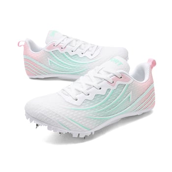 7-tüskés pályaszprint cipő, légáteresztő hálós felsőrész, könnyű, alacsony profilú, természetes gumi talp