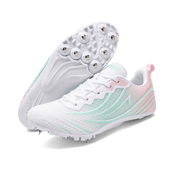 7-tüskés pályaszprint cipő, légáteresztő hálós felsőrész, könnyű, alacsony profilú, természetes gumi talp