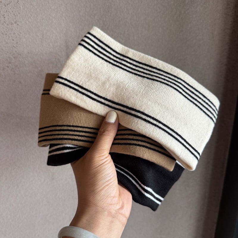 Korejski stil pletena traka za kosu – karirani dizajn, unisex, dodatak za glavu, jesen 2025