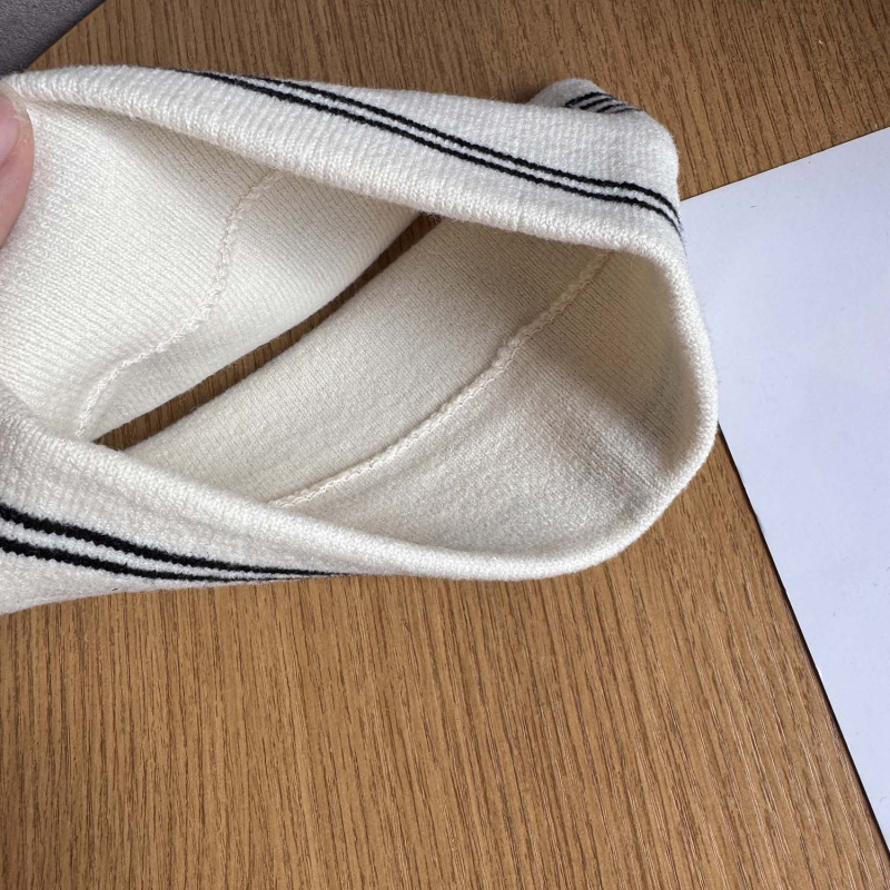 Korejski stil pletena traka za kosu – karirani dizajn, unisex, dodatak za glavu, jesen 2025