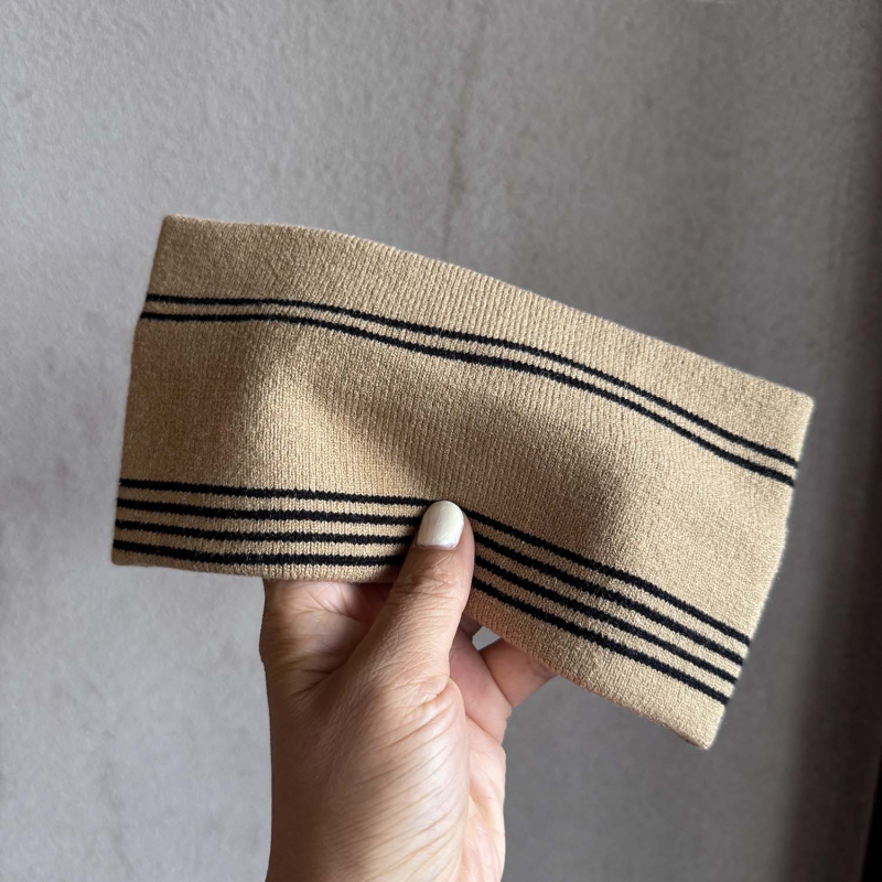 Korejski stil pletena traka za kosu – karirani dizajn, unisex, dodatak za glavu, jesen 2025
