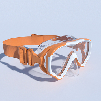 Παιδική μάσκα κατάδυσης με μεγάλο πλαίσιο και υφασμάτινο ιμάντα – μάσκα κατάδυσης από σιλικόνη για νέους (Υλικό: Σιλικόνη; Για παιδιά; Μεγάλο πλαίσιο; Υφασμάτινο ιμάντας)