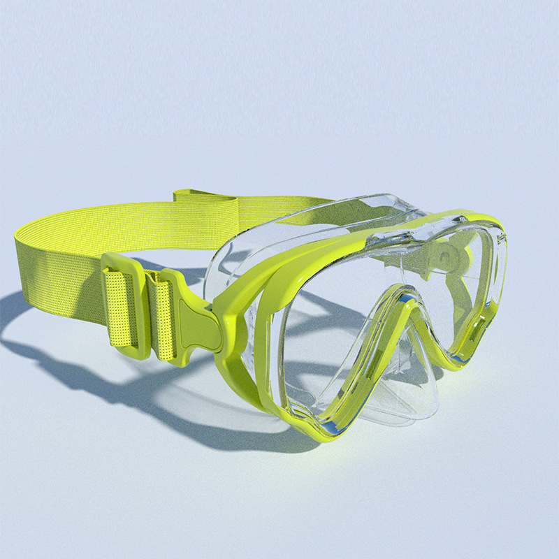 Παιδική μάσκα κατάδυσης με μεγάλο πλαίσιο και υφασμάτινο ιμάντα – μάσκα κατάδυσης από σιλικόνη για νέους (Υλικό: Σιλικόνη; Για παιδιά; Μεγάλο πλαίσιο; Υφασμάτινο ιμάντας)