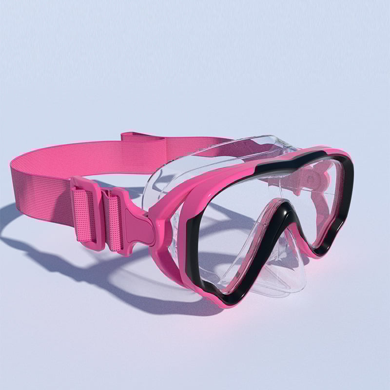 Παιδική μάσκα κατάδυσης με μεγάλο πλαίσιο και υφασμάτινο ιμάντα – μάσκα κατάδυσης από σιλικόνη για νέους (Υλικό: Σιλικόνη; Για παιδιά; Μεγάλο πλαίσιο; Υφασμάτινο ιμάντας)