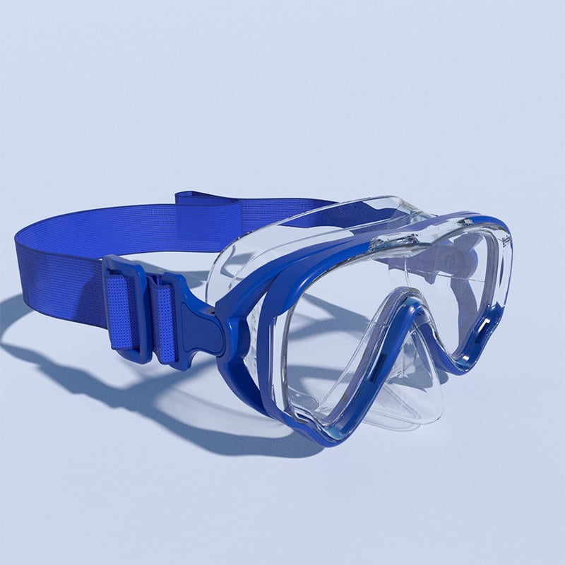 Παιδική μάσκα κατάδυσης με μεγάλο πλαίσιο και υφασμάτινο ιμάντα – μάσκα κατάδυσης από σιλικόνη για νέους (Υλικό: Σιλικόνη; Για παιδιά; Μεγάλο πλαίσιο; Υφασμάτινο ιμάντας)