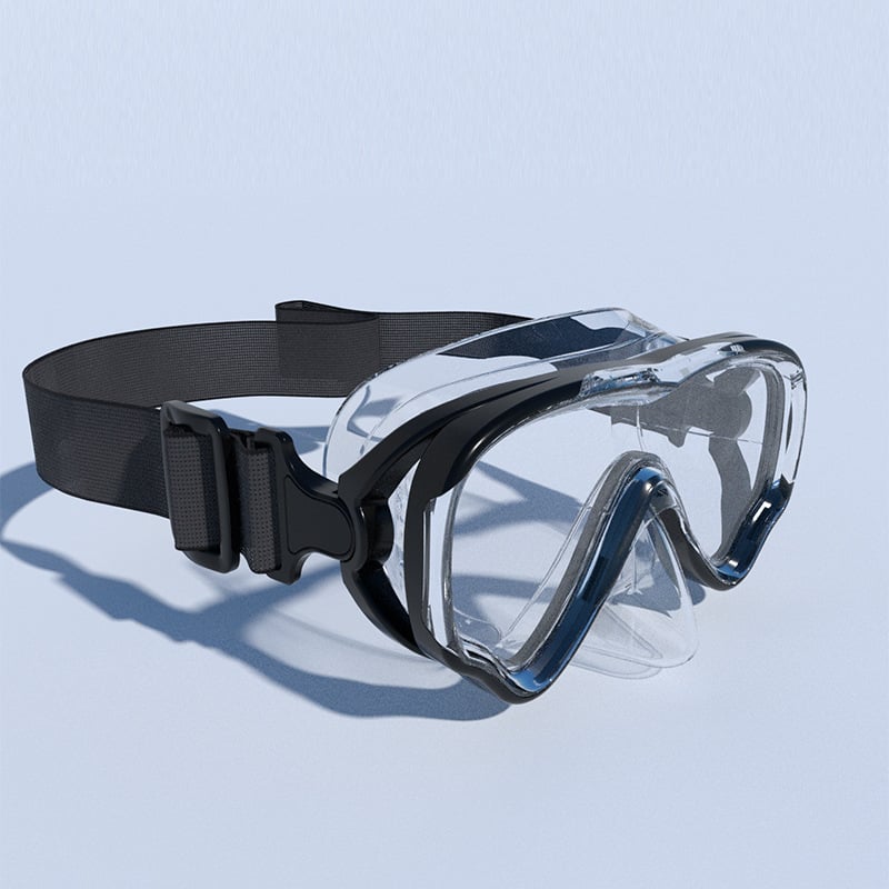 Παιδική μάσκα κατάδυσης με μεγάλο πλαίσιο και υφασμάτινο ιμάντα – μάσκα κατάδυσης από σιλικόνη για νέους (Υλικό: Σιλικόνη; Για παιδιά; Μεγάλο πλαίσιο; Υφασμάτινο ιμάντας)