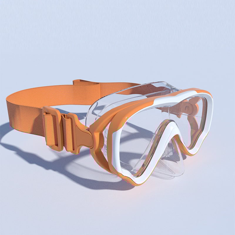 Παιδική μάσκα κατάδυσης με μεγάλο πλαίσιο και υφασμάτινο ιμάντα – μάσκα κατάδυσης από σιλικόνη για νέους (Υλικό: Σιλικόνη; Για παιδιά; Μεγάλο πλαίσιο; Υφασμάτινο ιμάντας)