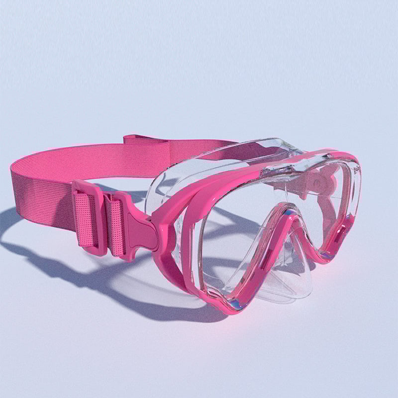 Παιδική μάσκα κατάδυσης με μεγάλο πλαίσιο και υφασμάτινο ιμάντα – μάσκα κατάδυσης από σιλικόνη για νέους (Υλικό: Σιλικόνη; Για παιδιά; Μεγάλο πλαίσιο; Υφασμάτινο ιμάντας)