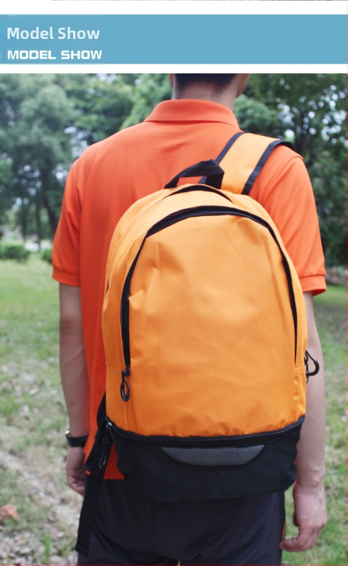 Futbalový športový ruksak s potlačeným logom a samostatnou priehradkou na topánky, prispôsobiteľná textilná tréningová taška na futbalovú výbavu