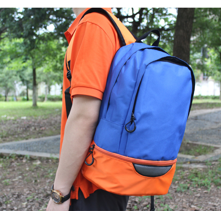 Rucsac sport pentru fotbal cu logo imprimat și compartiment pentru încălțăminte, rucsac textil multifuncțional pentru echipamentul de fotbal