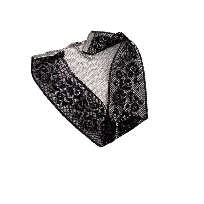 Geometrijski choker ogrlica s križnim privjeskom, materijal: legura, model XL1640