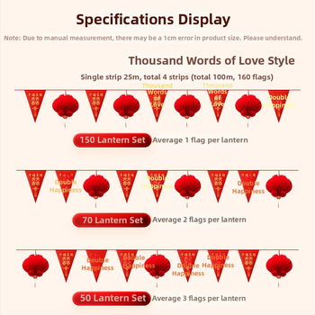 Baijuxin Vjenčana girlanda Dekoracija – Brokatni materijal, vrpca, dekoracija prostora za vjenčanje