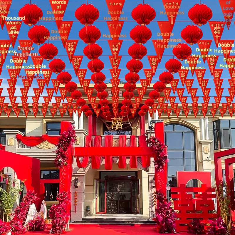 Baijuxin Vjenčana girlanda Dekoracija – Brokatni materijal, vrpca, dekoracija prostora za vjenčanje