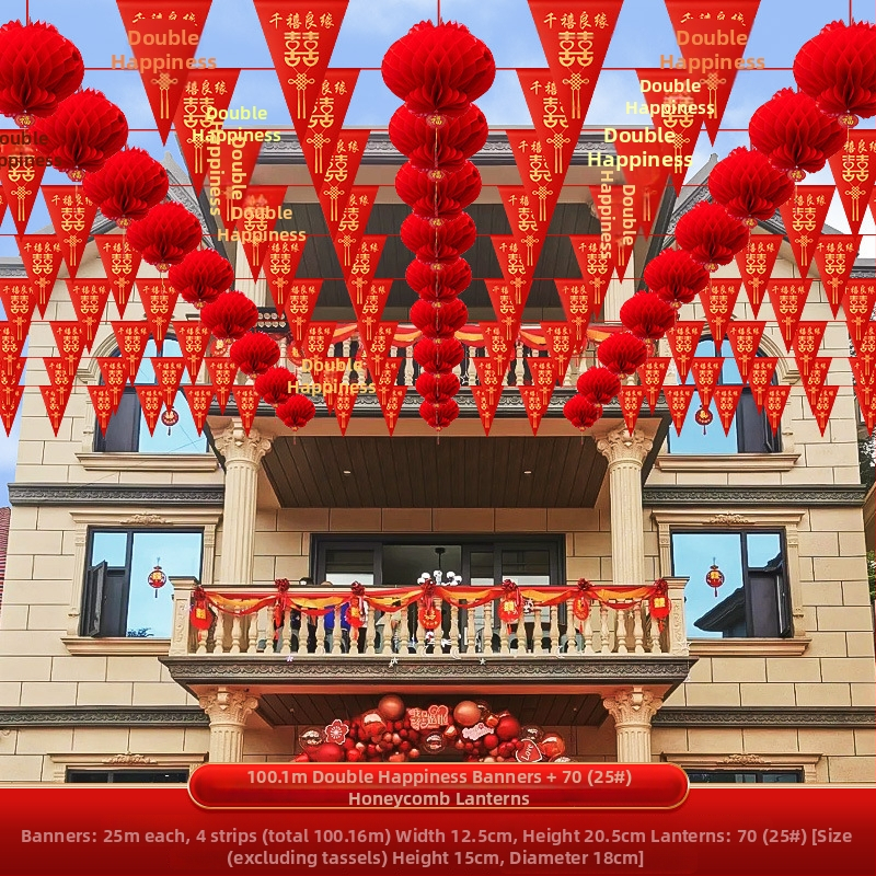 Baijuxin Vjenčana girlanda Dekoracija – Brokatni materijal, vrpca, dekoracija prostora za vjenčanje