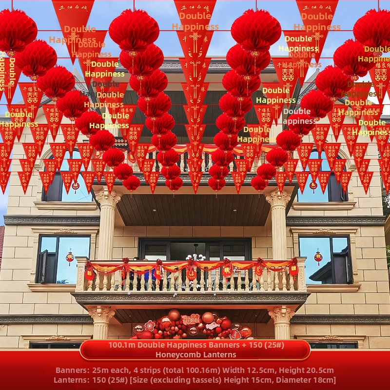 Baijuxin Vjenčana girlanda Dekoracija – Brokatni materijal, vrpca, dekoracija prostora za vjenčanje