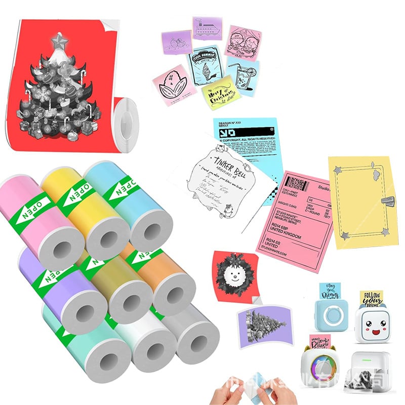 Folyamatos nyomtatáshoz tervezett termoszalag papír, forró olvadó ragasztó, fényes film