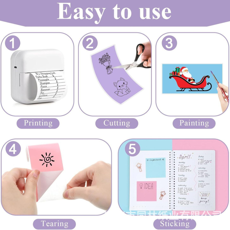 Folyamatos nyomtatáshoz tervezett termoszalag papír, forró olvadó ragasztó, fényes film