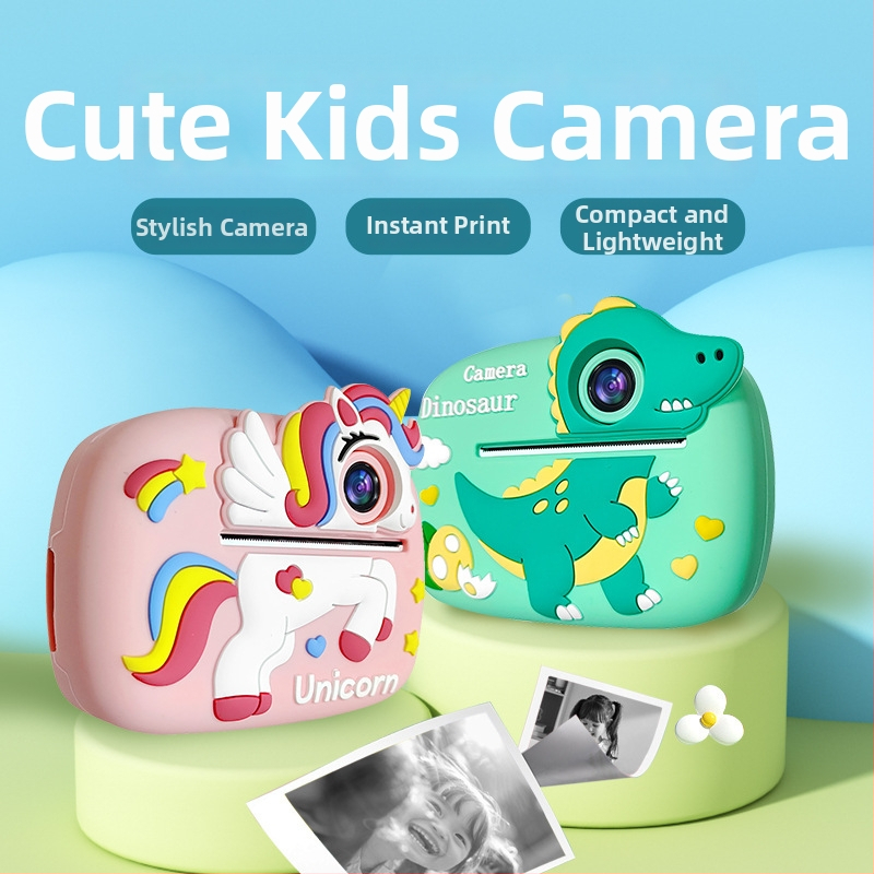 Detská kamera s okamžitým tlačom jedným dotykom, tlač na karty, 2,4-palcový LCD, TF karta úložisko, 24MP