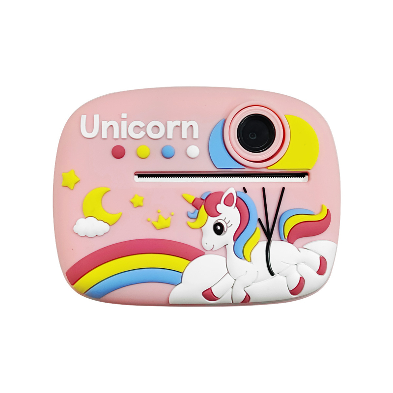 Gyerekeknek szánt azonnali nyomtatós kamera egy érintésre, kártyanyomtatás, 2,4 hüvelykes LCD, TF-kártya tárhely, 24MP
