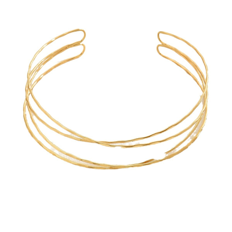 Vasból készült, többszörös üreges keresztnyaklánc, állítható nyitással és gravírozott vonalakkal – geometrikus stílus, uniszex