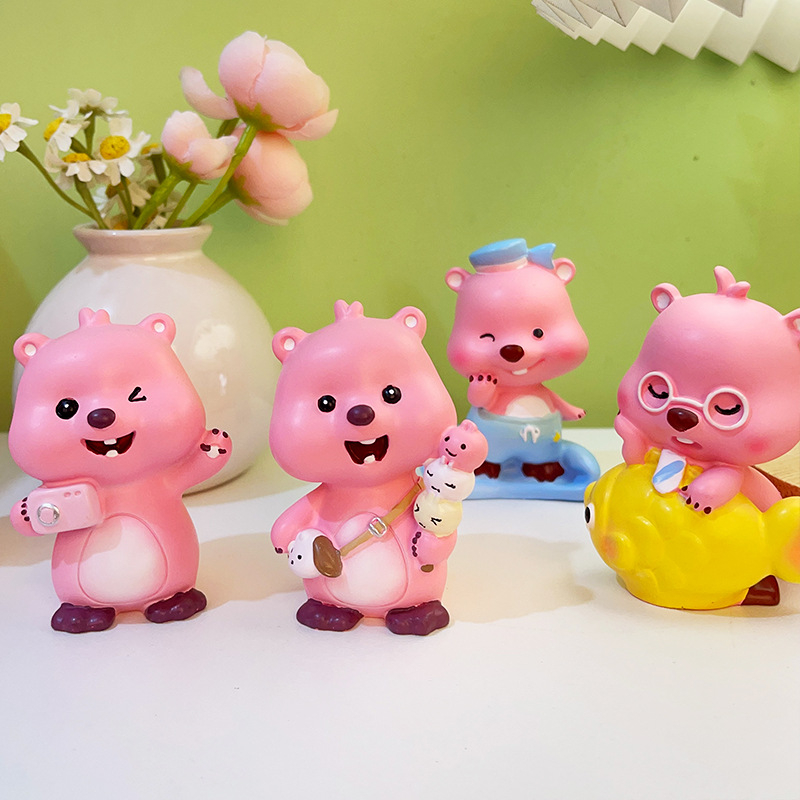 Beaver διακοσμητικό γραφείου — καρτούν κατασκευή από ρητίνη (Jin Xi); για γραφείο και κεντρική κονσόλα αυτοκινήτου; υλικό: ρητίνη; κατηγορία: κατασκευές από ρητίνη; στυλ: καρτούν