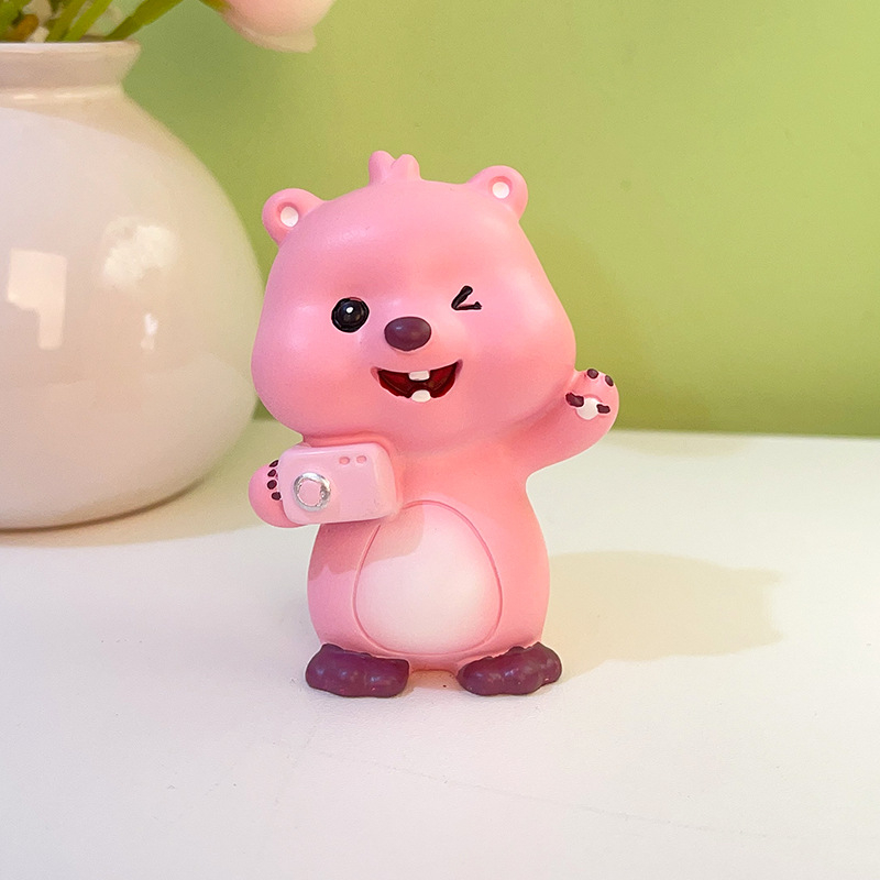 Beaver διακοσμητικό γραφείου — καρτούν κατασκευή από ρητίνη (Jin Xi); για γραφείο και κεντρική κονσόλα αυτοκινήτου; υλικό: ρητίνη; κατηγορία: κατασκευές από ρητίνη; στυλ: καρτούν